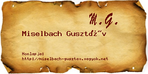 Miselbach Gusztáv névjegykártya